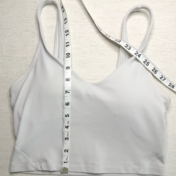 Lululemon Align Tank Bra White Longline Scoop Neck Size 6 Built-In Bra - Picture 7 of 8